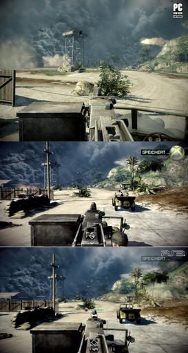 Battlefield: Bad Company 2 - Сравнение графики PC vs XBOX 360 vs PS3